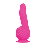 Evolved Ballistic - Pink 19 cm USB Rechargeable Vibrating Dong with Balls Motor & Remote - Image 6