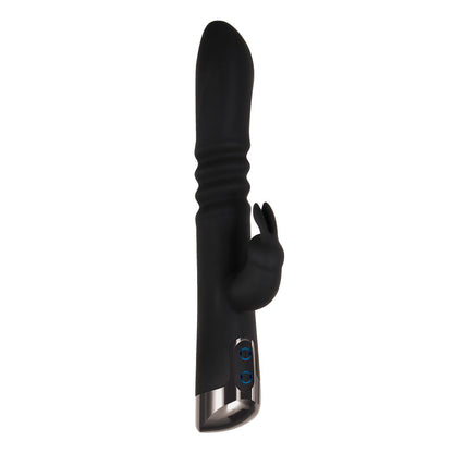 Evolved Rapid Rabbit - Black 25.4 cm Thrusting Rabbit Vibrator