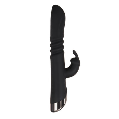 Evolved Rapid Rabbit - Black 25.4 cm Thrusting Rabbit Vibrator