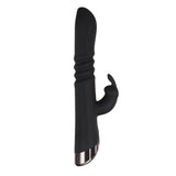 Evolved Rapid Rabbit - Black 25.4 cm USB Rechargeable Thrusting Rabbit Vibrator - Image 4