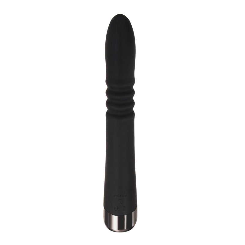Evolved Rapid Rabbit - Black 25.4 cm Thrusting Rabbit Vibrator