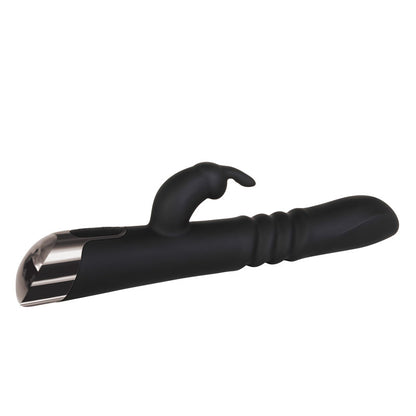 Evolved Rapid Rabbit - Black 25.4 cm Thrusting Rabbit Vibrator