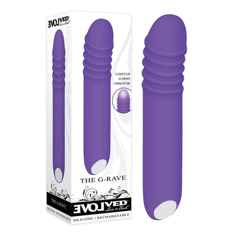 Evolved The G-Rave - Purple 15.1 cm USB Rechargeable Vibrator - Image 1