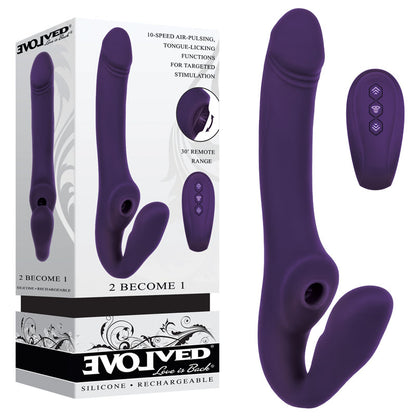 Evolved 2 BECOME 1 - Purple 23.5 cm Strapless Strap-On