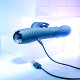 Evolved BODACIOUS BUNNY - Black 22.9 cm USB Rechargeable Rabbit Vibrator - Image 8