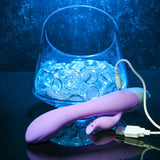 Evolved PLEASING PETAL - Lilac 19.7 cm USB Rechargeable Rabbit Vibrator - Image 6
