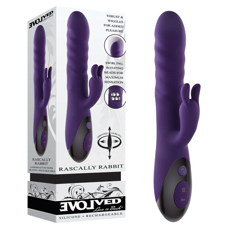 Evolved RASCALLY RABBIT - Purple 22.9 cm Rabbit Vibrator