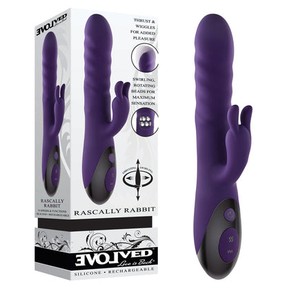 Evolved RASCALLY RABBIT - Purple 22.9 cm Rabbit Vibrator