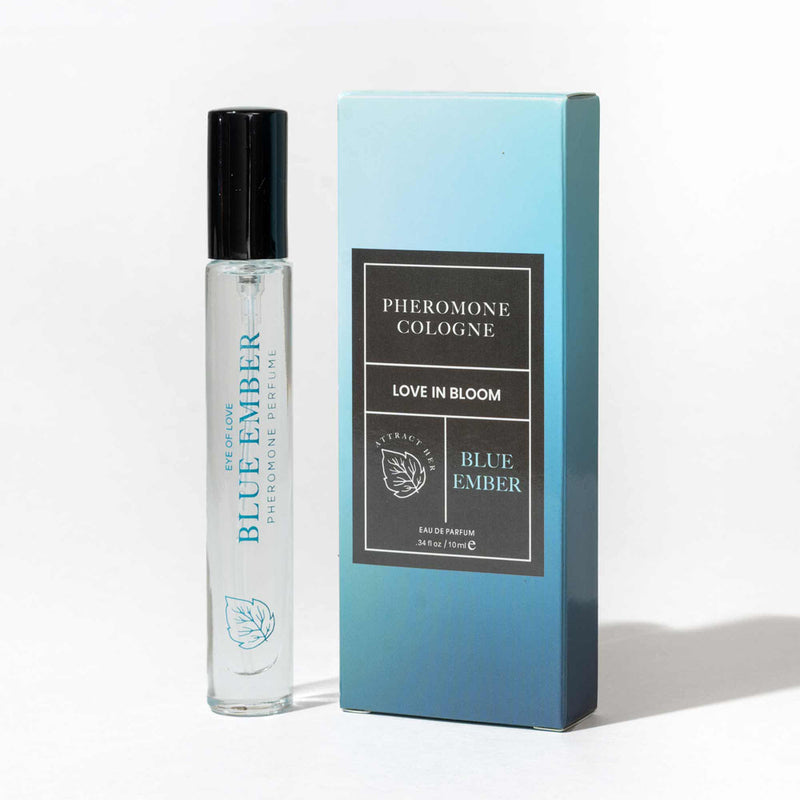 Eye Of Love Love In Bloom Blue Ember Pheromone Cologne - 10ml - Citrus & Cedar Scented Pheromone Cologne for Men to attract Women - 10 ml Spray