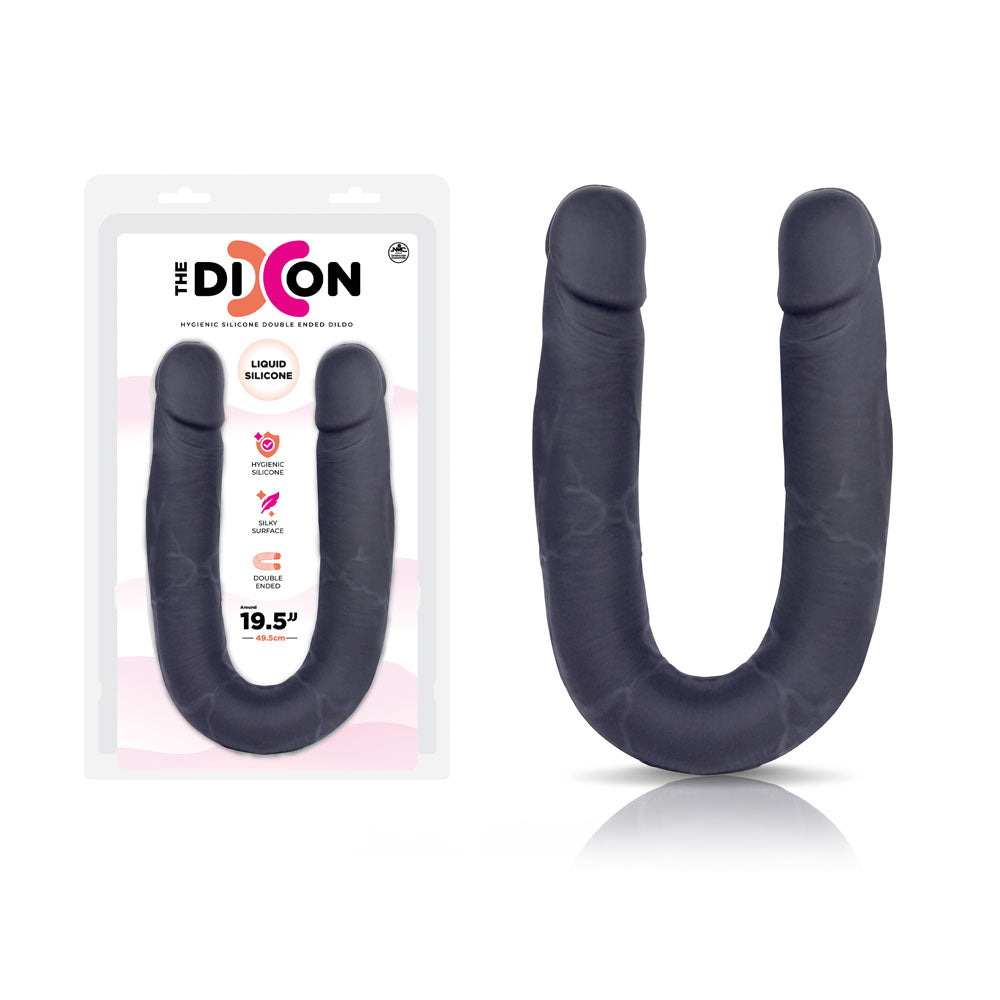 The Dixon - Black - Black 50 cm Silicone Double Dong - Image 1