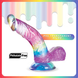 Jellido 14cm Curved Dildo - Clear Coloured 14 cm Dildo - Image 2