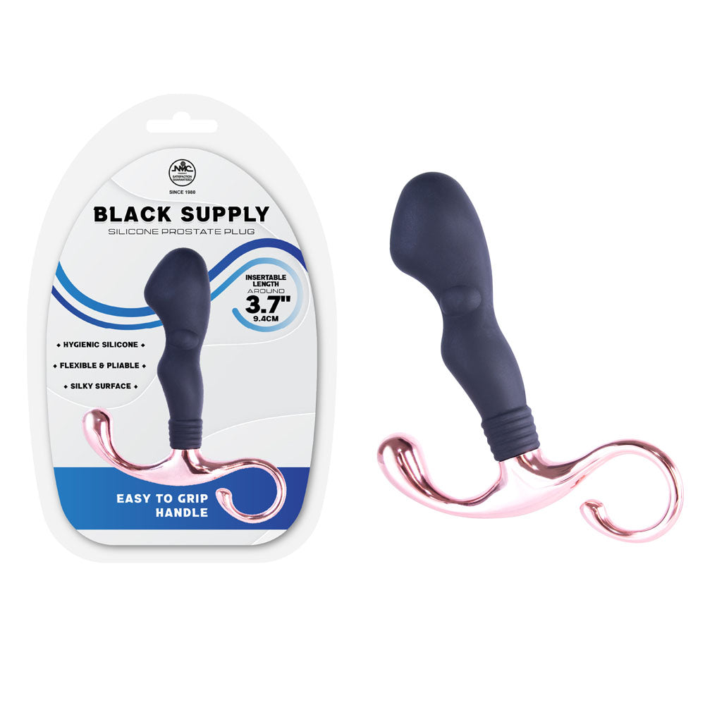 Black Supply - Silicone Prostate Plug - Black Silicone Prostate Plug