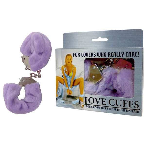 Love Cuffs - Purple Fluffy Skin Hand Cuffs - Image 1