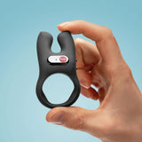 Fun Factory NOS black - Black USB Rechargeable Vibrating Cock Ring - Image 2