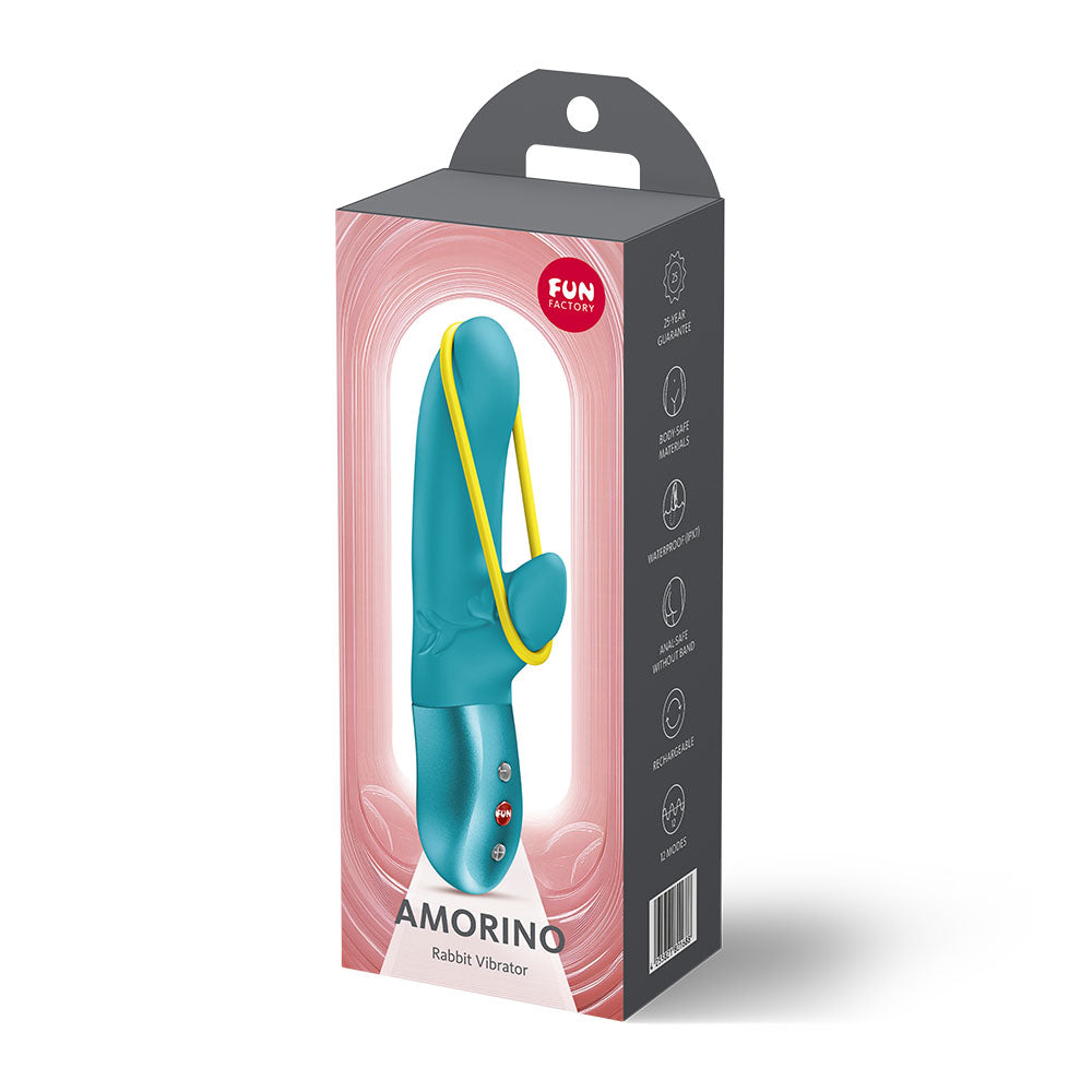 Fun Factory AMORINO Aquamarine USB Rechargeable Rabbit Vibrator