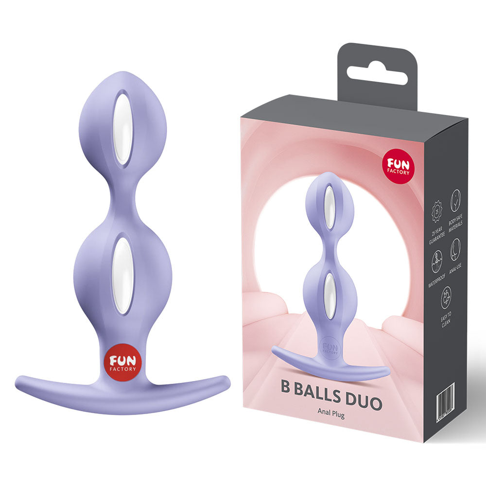 Fun Factory B BALLS DUO Purple 13 cm Weighted Kegel Balls