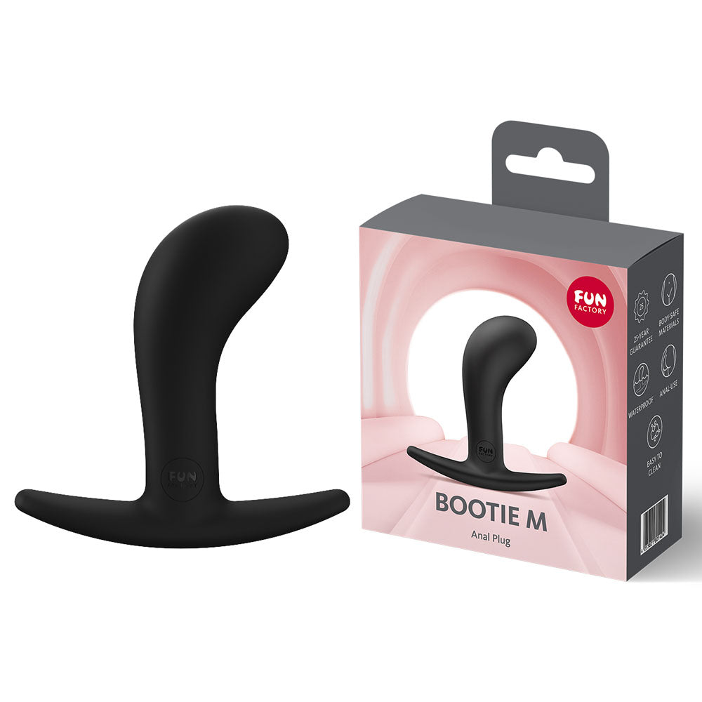 Fun Factory BOOTIE M Black 9.4 cm Medium Butt Plug