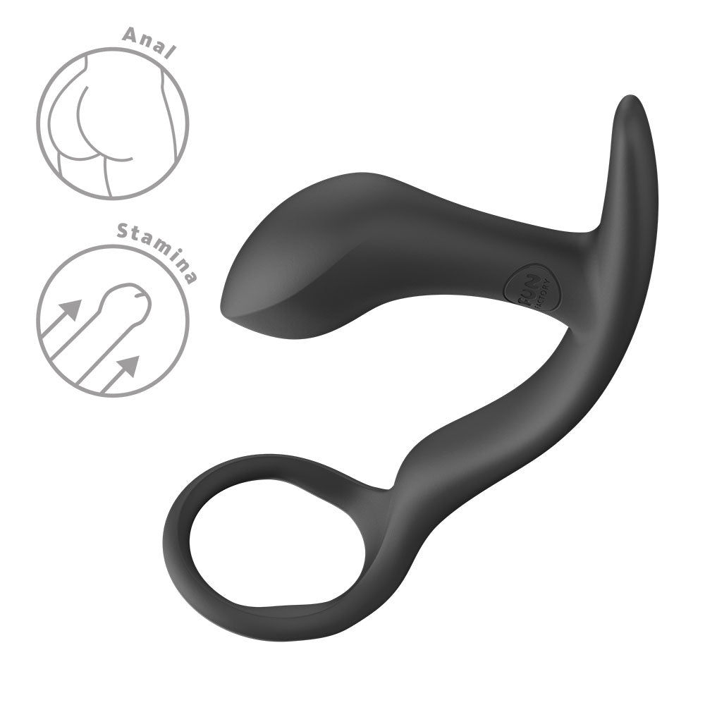 Fun Factory BOOTIE RING Black 14.7 cm Anal Plug with Cock Ring
