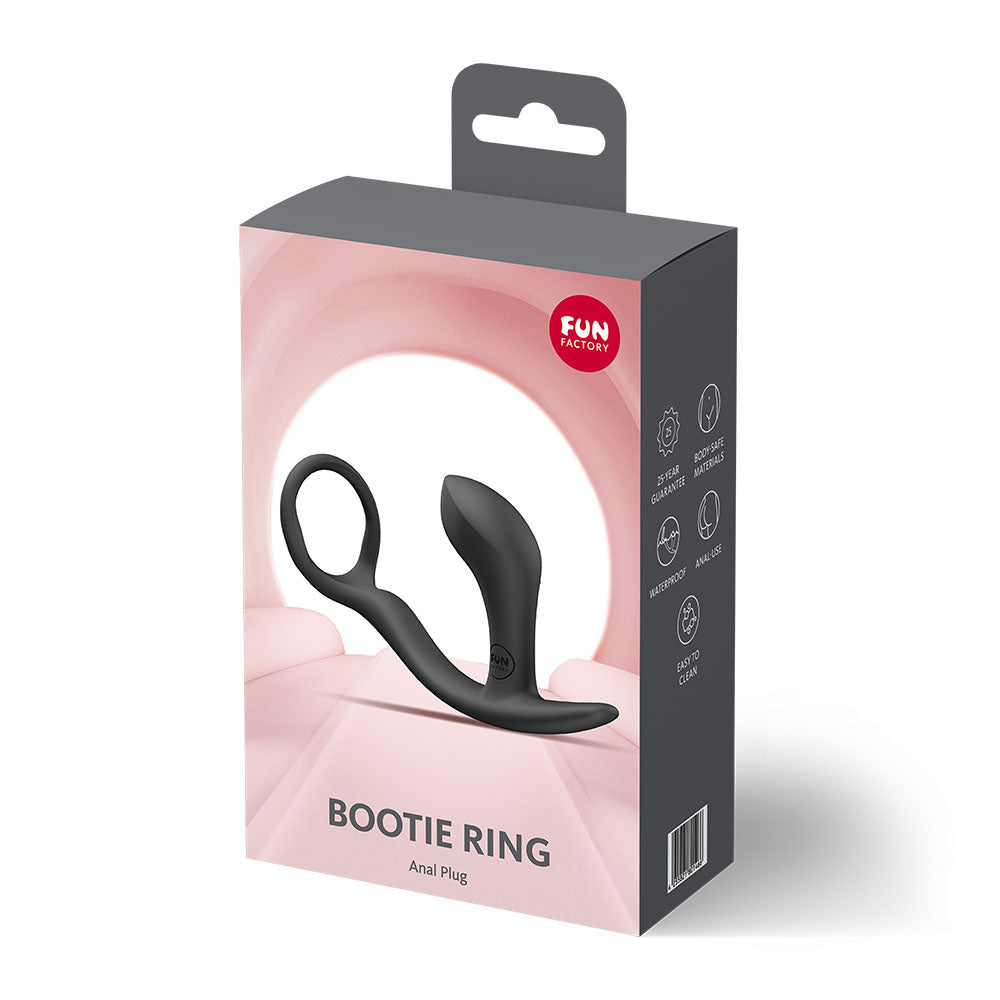 Fun Factory BOOTIE RING Black 14.7 cm Anal Plug with Cock Ring