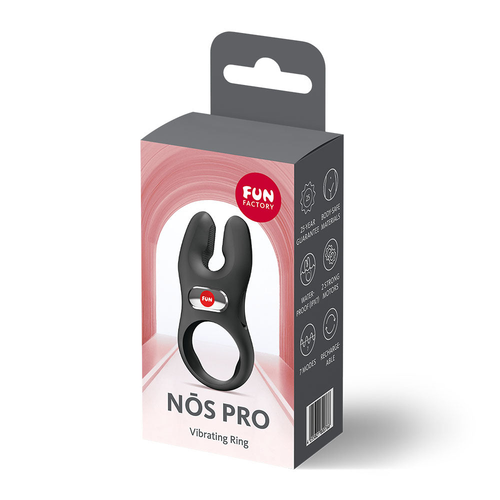 Fun Factory NOS PRO Black USB-C Rechargeable Vibrating Cock Ring