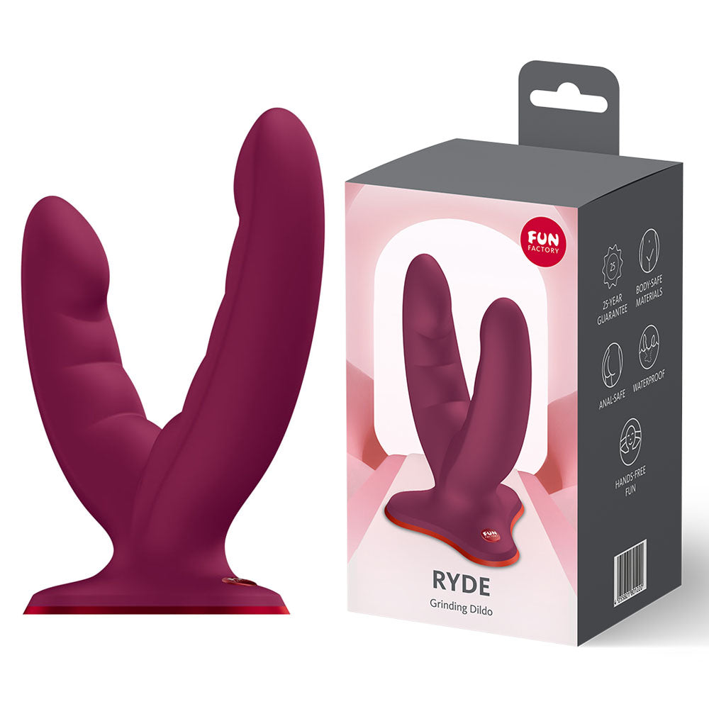 Fun Factory RYDE Wine Red - Wine Red Grinding Dildo