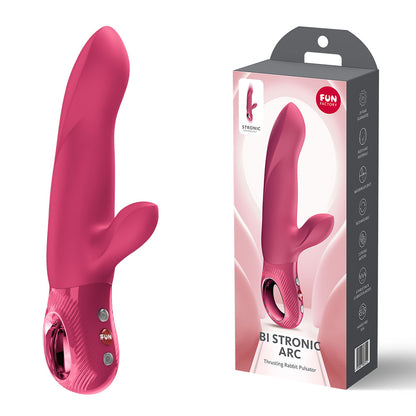Fun Factory BI STRONIC ARC Raspberry 21.6 cm Thrusting Vibrator