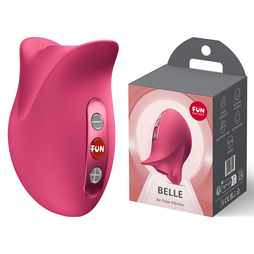 Fun Factory BELLE Raspberry - Raspberry Red USB Rechargeable Air Pulse Stimulator