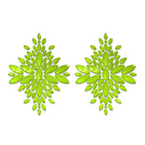 GLOW Fashion Pasties Set - Glow Green Crystals - Image 2