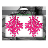 GLOW Fashion Pasties Set - Glow Pink Crystals - Image 1