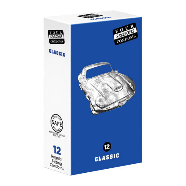 Four Seasons Regular Condoms - Regular Fit Lubricated Condoms - 12 Pack - Image 1