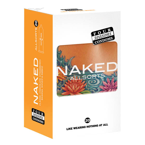 Four Seasons Naked Allsorts - Ultra Thin Lubed Condoms in 6 Styles