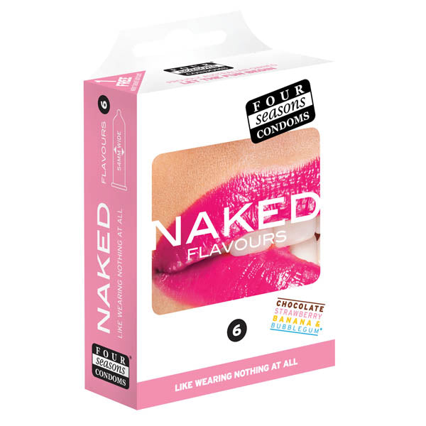 Four Seasons Naked Flavours - Ultra Thin Flavoured Condoms - 6 Pack - Image 1