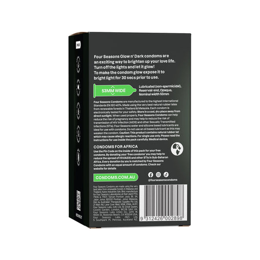 Four Seasons Glow N' Dark Condoms - Glow In The Dark oms-8s