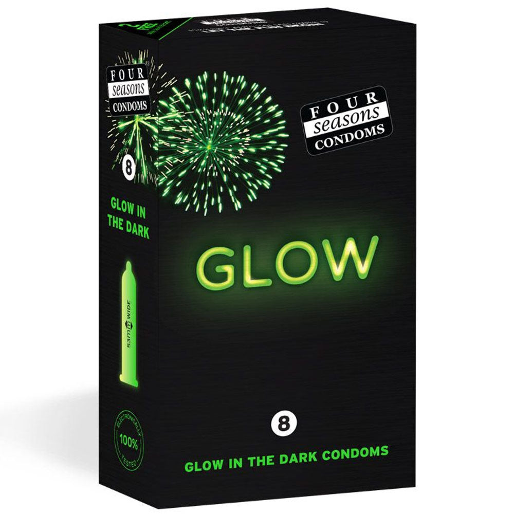 Four Seasons Glow N' Dark Condoms - Glow In The Dark oms-8s