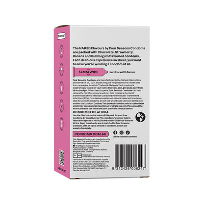 Four Seasons Naked Flavours - Ultra Thin Flavoured Condoms - 12 Pack