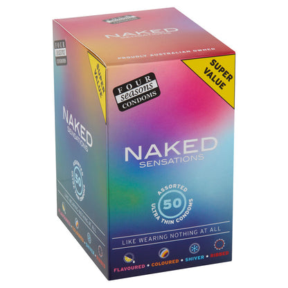 Four Seasons Naked Sensations Condoms - Assorted Ultra Thin Lubricated