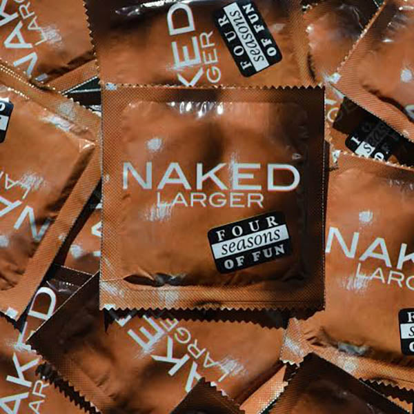 Four Seasons Naked Larger Condoms - Bulk Box of 144 - Image 1