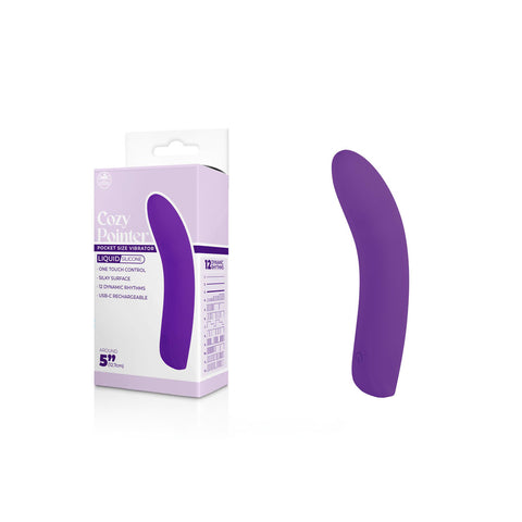 Cozy Pointer - Purple - Purple 12.7 USB Rechargeable Mini Vibrator - Image 1
