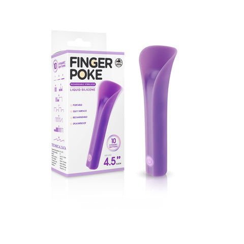 Finger Poke - Purple - Purple 11.4 cm USB Rechargeable Bullet - Image 1