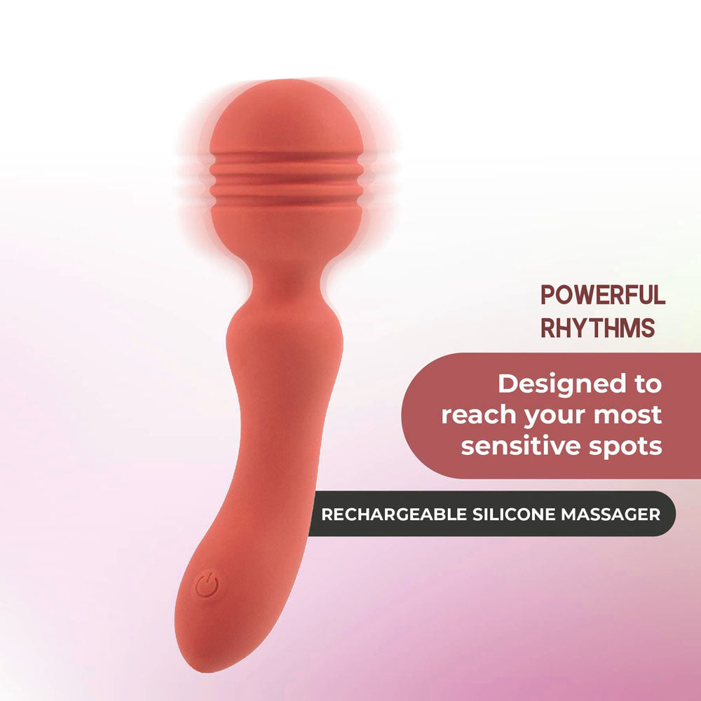 Xciter - Orange 16.5 cm USB Rechargeable Massage Wand
