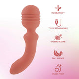 Xciter - Orange - Orange 16.5 cm USB Rechargeable Massage Wand - Image 3