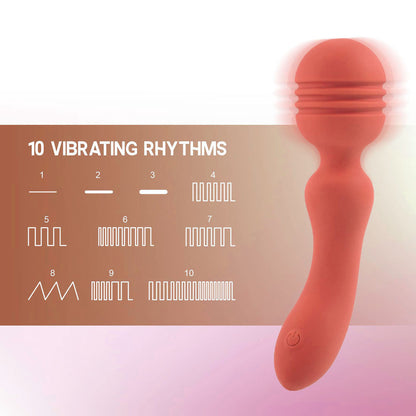 Xciter - Orange 16.5 cm USB Rechargeable Massage Wand