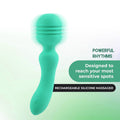 Xciter Teal 16.5 cm USB Rechargeable Massage Wand - Perfect Teal Rechargeable Massage Wand