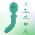 Xciter Teal 16.5 cm USB Rechargeable Massage Wand - Perfect Teal Rechargeable Massage Wand