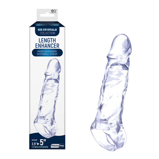 Ice Crystals 1.5 Inch Length Enhancer - Clear 1.5 Inch Penis Extension