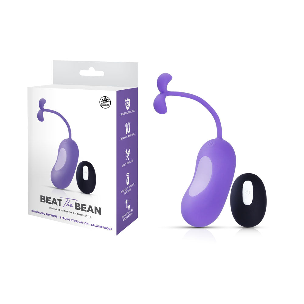 Beat The Bean - Purple USB Rechargeable Vibrating Egg with Wireless Remote - Image 1