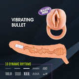Extendor+ - Flesh 2 Inch Vibrating Penis Extender and Stroker - Image 3