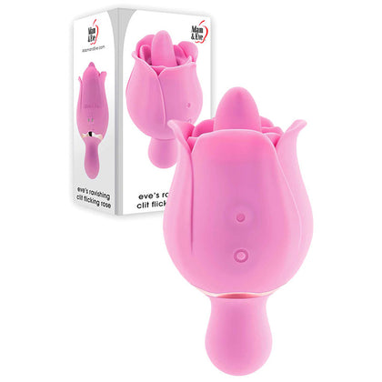 Pink rose-shaped toy with packaging on a white background