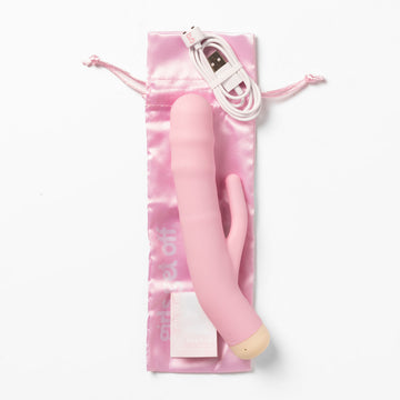 Girls Get Off - DeeDee - Pink 19 cm USB Rechargeable Thrusting Rabbit Vibrator