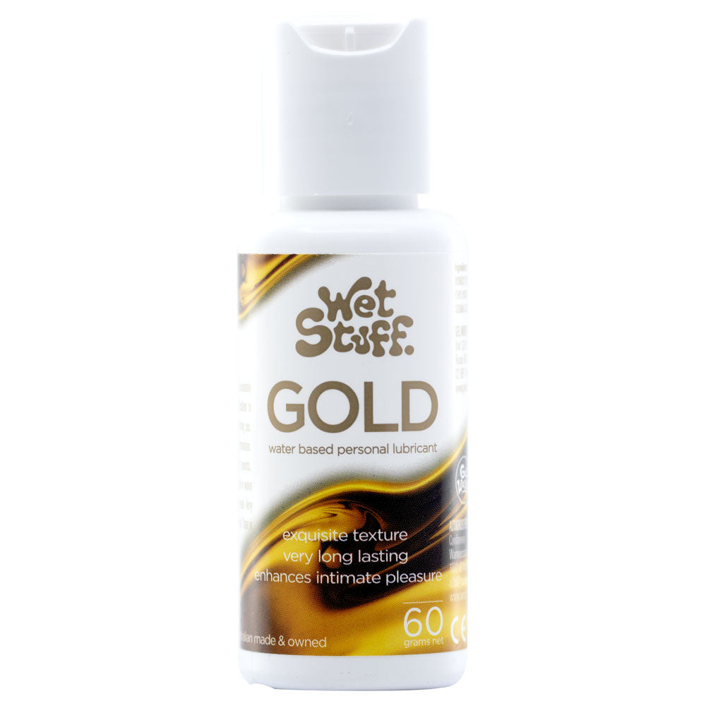 Wet Stuff Gold - 60g Bottle - Water Based Lubricant - 60 gram Bottle - Image 1